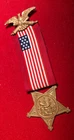 CIVIL WAR GAR VETERANS' MEMBERSHIP BADGE STATE OFFICER RED RIBBON - R433