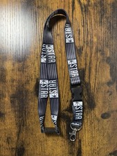 STAR Laboratories Striped Black White ID Badge Holder Lanyard Detachable Clip