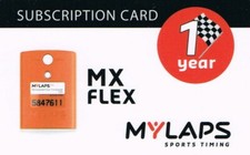 MYLAPS Flex Subscription 1 Year Renewal Card for MX Motocross Transponder