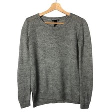H M Basic Gray Mohair Pullover Crewneck Sweater XS