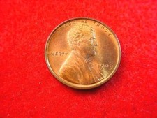1909 LINCOLN CENT GORGEOUS RED GEM BU CENT    825