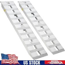 2x 60/72/84/94" Aluminum Car Trailer Ramps Truck Loading Ramps 6000 lbs Hook End