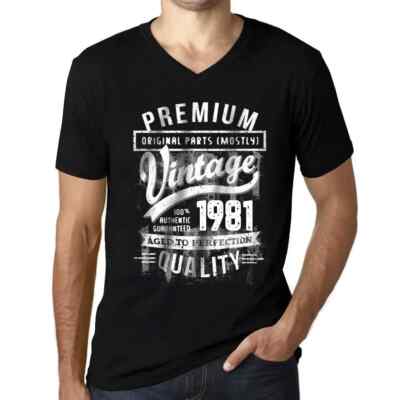 ULTRABASIC Herren T-Shirt V-Ausschnitt Originalteile (für die meisten) gealtert bis