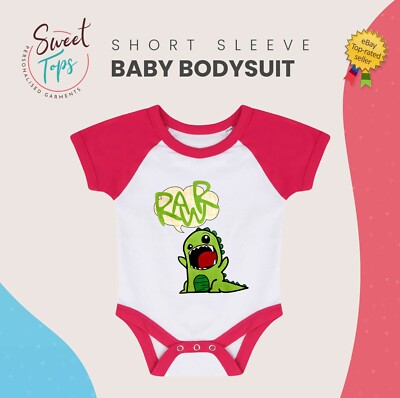 DINOSAURIER BRÜLLEN BABY BODY ANZUG WACHSEN WESTE KIND KINDER GESCHENK