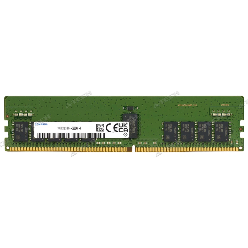 Memoria RAM de servidor registrada Samsung 16 GB 2Rx8 PC4-3200 RDIMM DDR4-25600 ECC REG