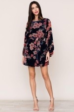 Yumi Kim Bellflower Velvet Dress - XS (color- Windsor Park)