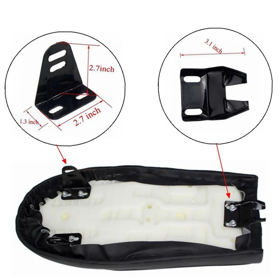 For kawasaki KZ 200 400 650 800 1000 Vintage Cafe Racer Flat&Hump Saddle Seat JQ - Image 4 of 4