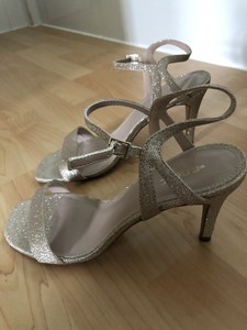 sparkly rose gold sandals