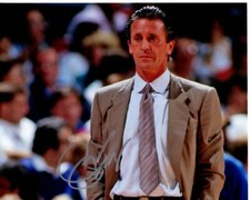 PAT RILEY Signed 8x10 NBA BASKETBALL LOS ANGELES LAKERS Photo w/ Hologram COA