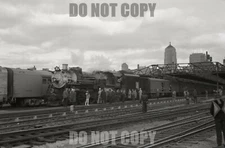 1960s Orig Negative GTW 4-6-2 Steam Locomotive #5629 La Salle St Station Chicago