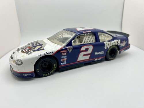 Winner’s Circle #2 Rusty Wallace Mobil 1 1/24 Scale 1998 Blue White Ford - Picture 4 of 11