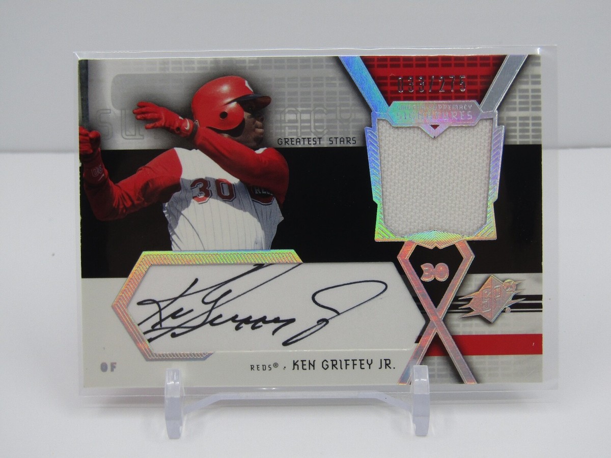 KEN GRIFFEY JR. 2004 UPPER DECK SPX GAME USED PATCH AUTOGRAPH #33 
