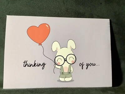 Thinking of You Encouragement Card Sweet Bunny Sending Positive Energy!!