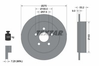 2X Textar 92108600 Bremsscheibe FüR Chrysler Dodge Plymouth