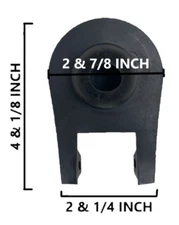 Toilet Two inch Flapper Valve, Black Rubber for Best Seal and Flapper Weight