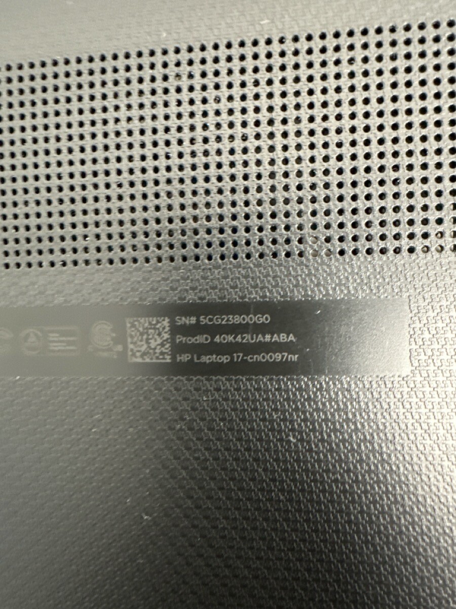 HP 17-CN0097NR 17.3 HP 17-CN0097NR 17.3