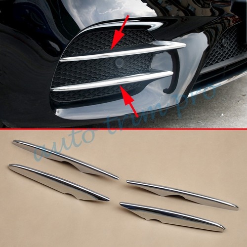Chrome Fog Light Eyelid Cover Trim Strips – Set Of 2 For 2016-2018 Chevy Malibu Sedan (Left & Right)