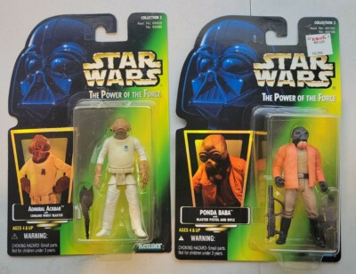 NEW STAR WARS POTF ADMIRAL ACKBAR & PONDA BABA ACTION FIGURES! A41