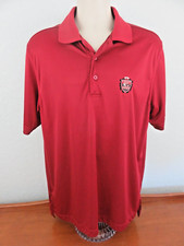 Monterey Club Men's Red St. Andrews South Short Sleeve Golf Shirt Size Large