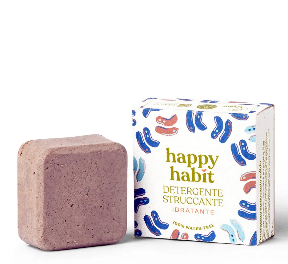 Happy Habit Detergente Struccante Idratante Solido Adatto a Pelli Sensibili 50gr