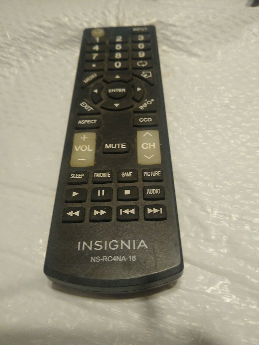 Replacement Remote Control For Insignia TVs - NS-RC4NA-17 Compatible Models