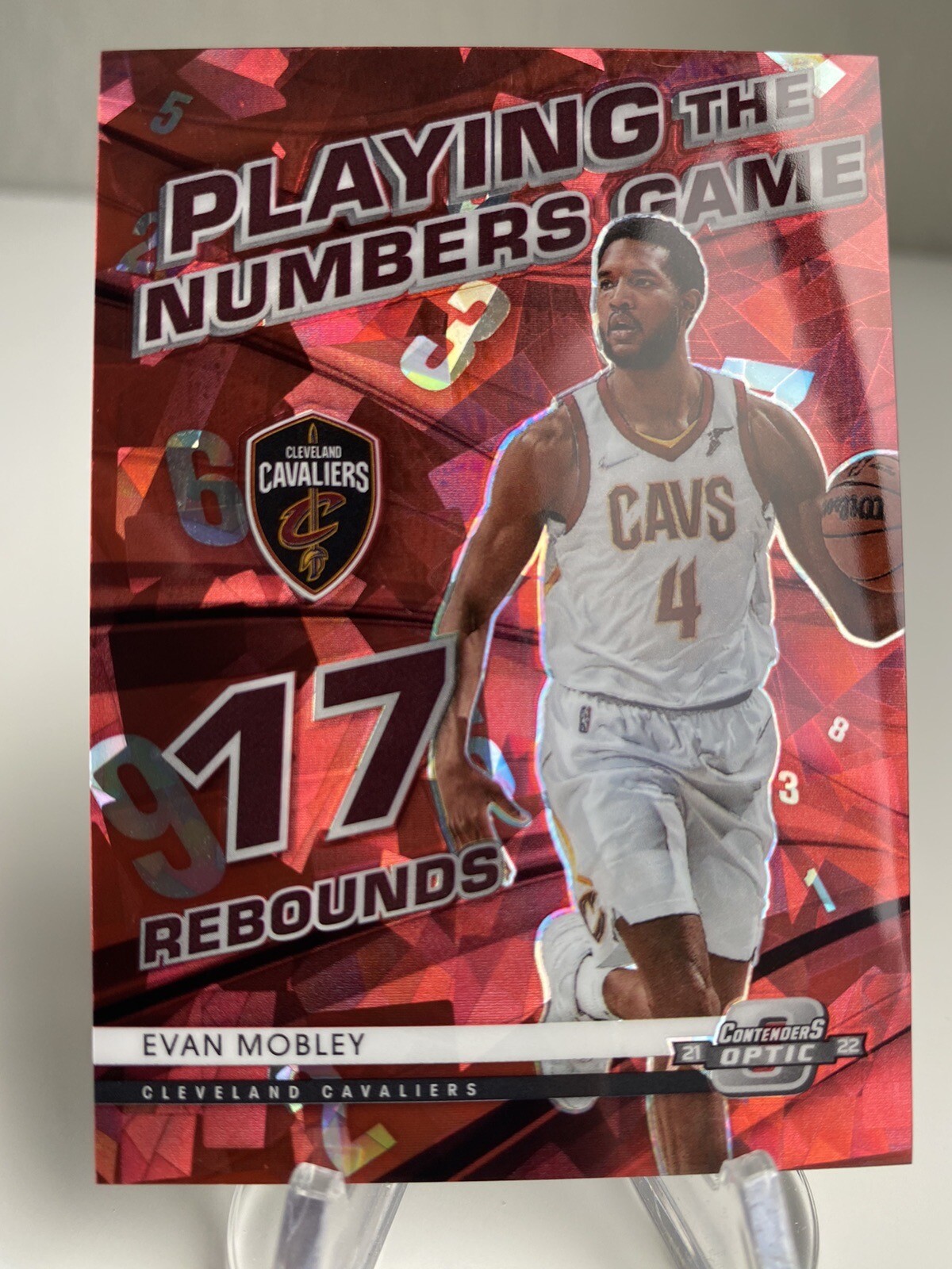 Evan Mobley 2021-2022 Contenders Optic Ice Playing The Numbers Game RC ...