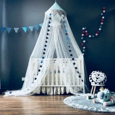 Baby Bed Star Canopy Bedcover Mosquito Net Curtain Bedding Cot Cotton Dome Tent