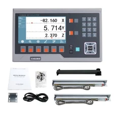 Metal LCD Digital Readout YH800-2P Dro Kit and 2 PCS Linear Scales Glass Encoder