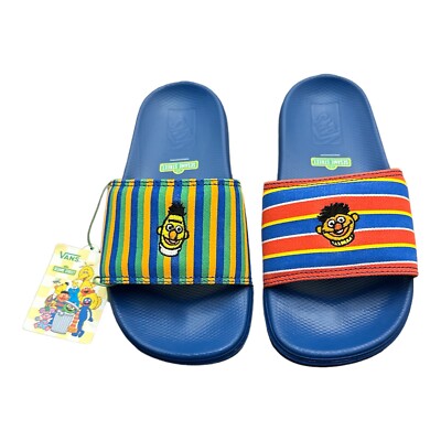 Vans x Sesame Street Bert & Ernie La Costa Slides Slip on Sandals Men s Size 4