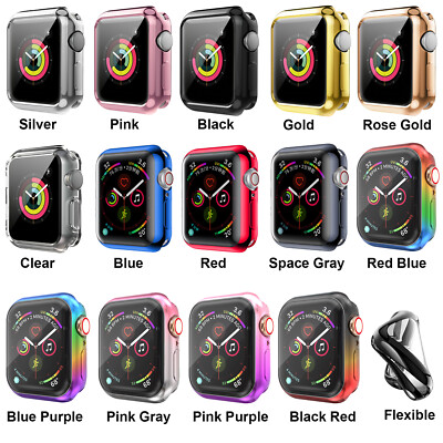 Hülle Für Apple Watch Series Ultra 8 7 6 Bumper Case Schutz iWatch Displayschutz