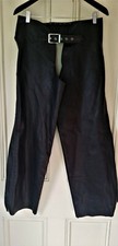 Bristol Canada Unisex Black Leather Chaps Size Medium Model 3284
