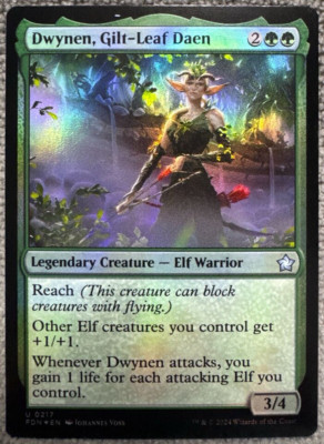 mtg magic Dwynen, Gilt-Leaf Daen de Feuilledor FOIL ENGLISH foundations