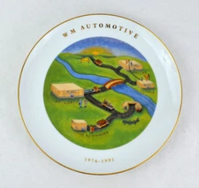 VIntage Commemorative Plate W M Automotive 1st 15 Years Automotive Warehouse, TX