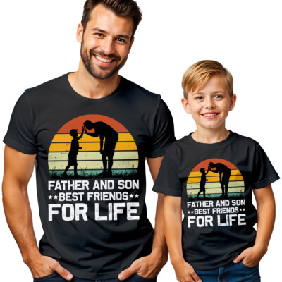 Herren Kinder Vater und Sohn Beste Freunde Tag T-Shirt Bestie passendes BFF Shirt1#BFD