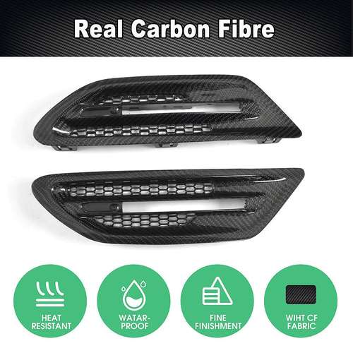 Prese d'aria in carbonio frecce parafango finitura adatto per BMW Serie 5 F10 M5 berlina 2012-2017 - Foto 5 di 10