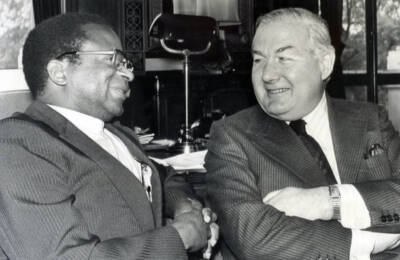 James Callaghan meets with Bishop Abel Muzorewa 1970s OLD PHOTO