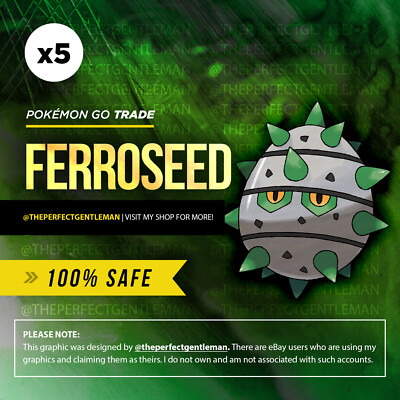 Ferroseed Pokemon #597 GO - x5 Bulk Bundle