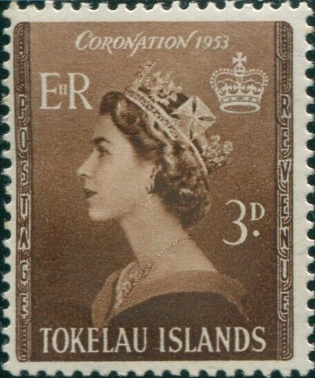 Tokelau Tampa Mall 1953 SG4 Free shipping MNH 3d Coronation