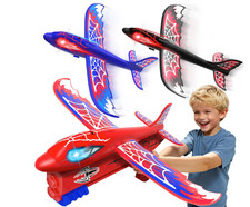 3 Pack Airplane Launcher Toy with Glowing Eyes  Web-Pattern Wings,2 Flight M...