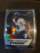 2026 LEAF METAL PROOF 1/1 AARON GREGORY RC Chrome Holofoil Rookie Card MT