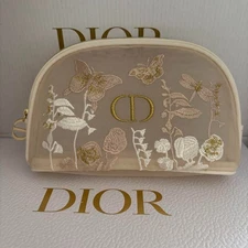 CHRISTIAN DIOR pouch Mesh Embroidery novelty