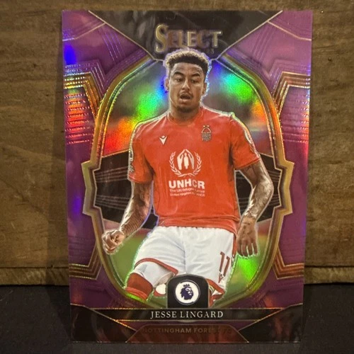 Jesse Lingard 2022-23 Panini Select EPL Purple Prizm /135 Terrace #79