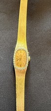 Vintage Omega 14K Gold Diamond Ladies Watch Manual Wind Bracelet