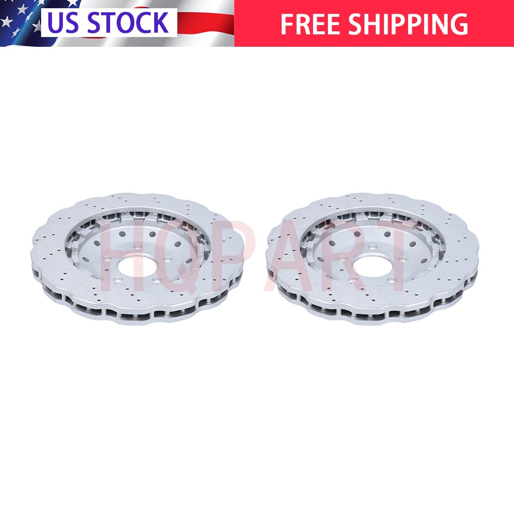 2x 8T0615301 Front Brake Disc Rotors 365mm For Lamborghini Huracan R8 Rs5