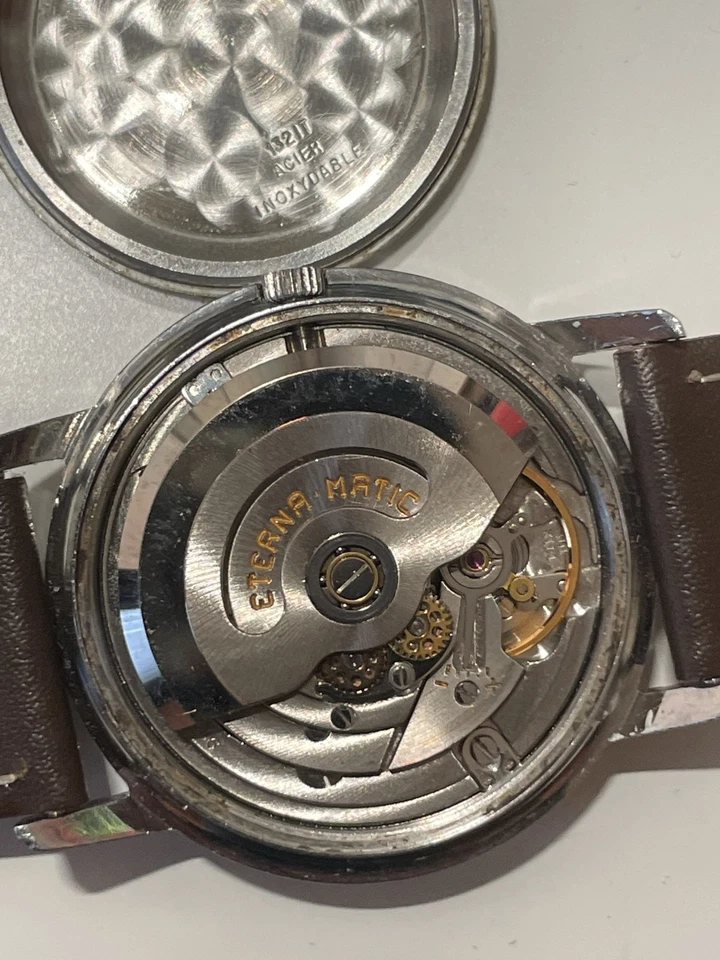 ETERNA-MATIC Automatic Men's Swiss Watch Brown Leather - Image 2 of 4