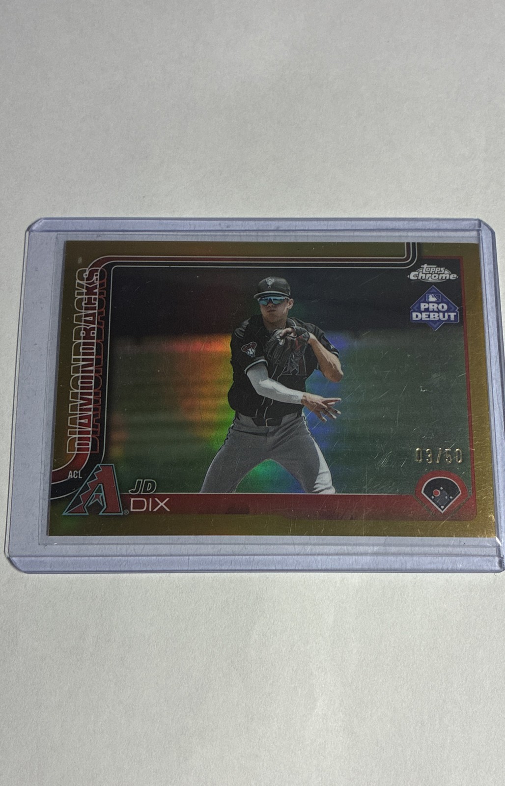 2025 Topps Pro Debut - Chrome JD Dix #PDC-6 Gold Refractor /50 (RC)
