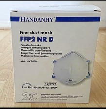 Handanhy Disposable Dust Mask FFP2 NR D Pack of 20 Masks