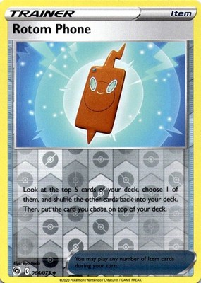 Rotom Phone Reverse Holo Uncommon Champion's Path 64/73 NM