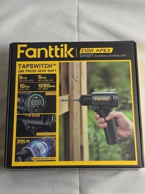 Fanttik Z100 Apex Smart Brushless Cordless Drill   20-Piece Bit Set   1250 RPM