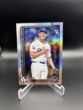 2025 Topps Series 2 - Ben Casparius - Dodgers - #384 - RC - Rainbow Foil